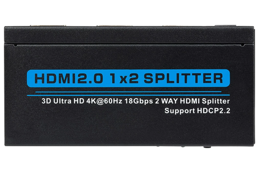 Nikkai 2-Port HDMI Splitter 4K 60Hz - Black - Nikkai.co