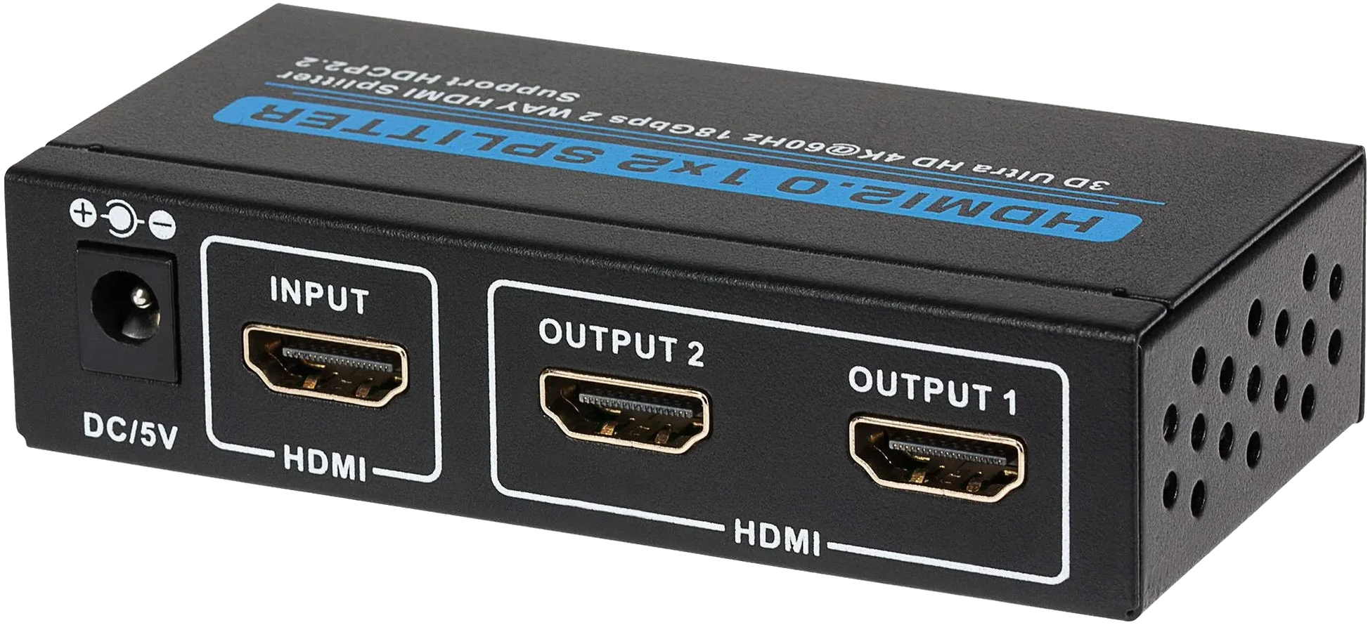 Nikkai 2-Port HDMI Splitter 4K 60Hz - Black - Nikkai.co