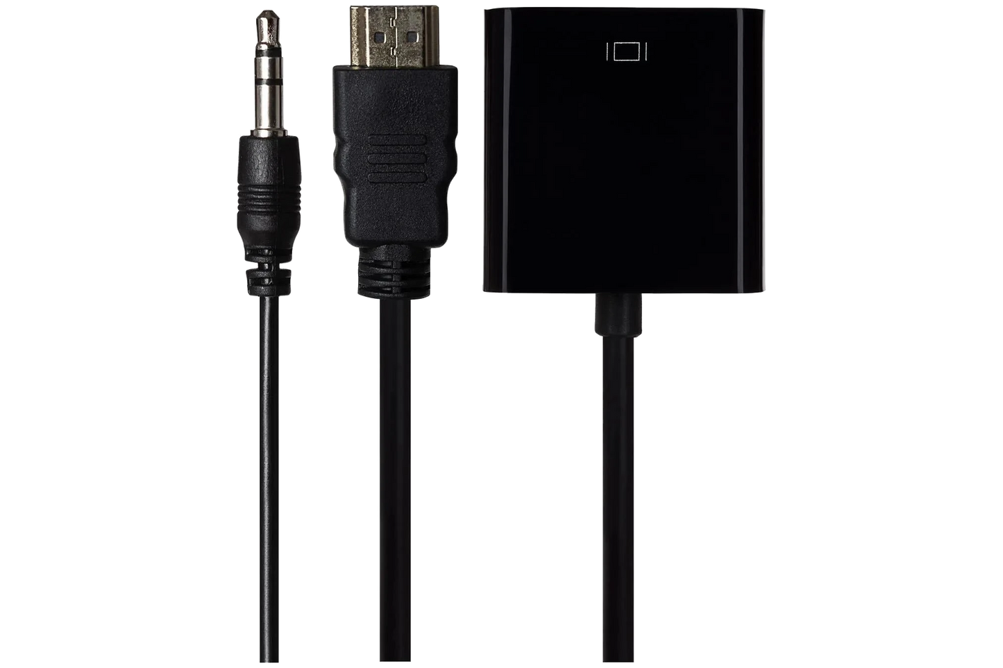 Nikkai HDMI to VGA / 3.5mm Jack Adapter - Black - Nikkai.co