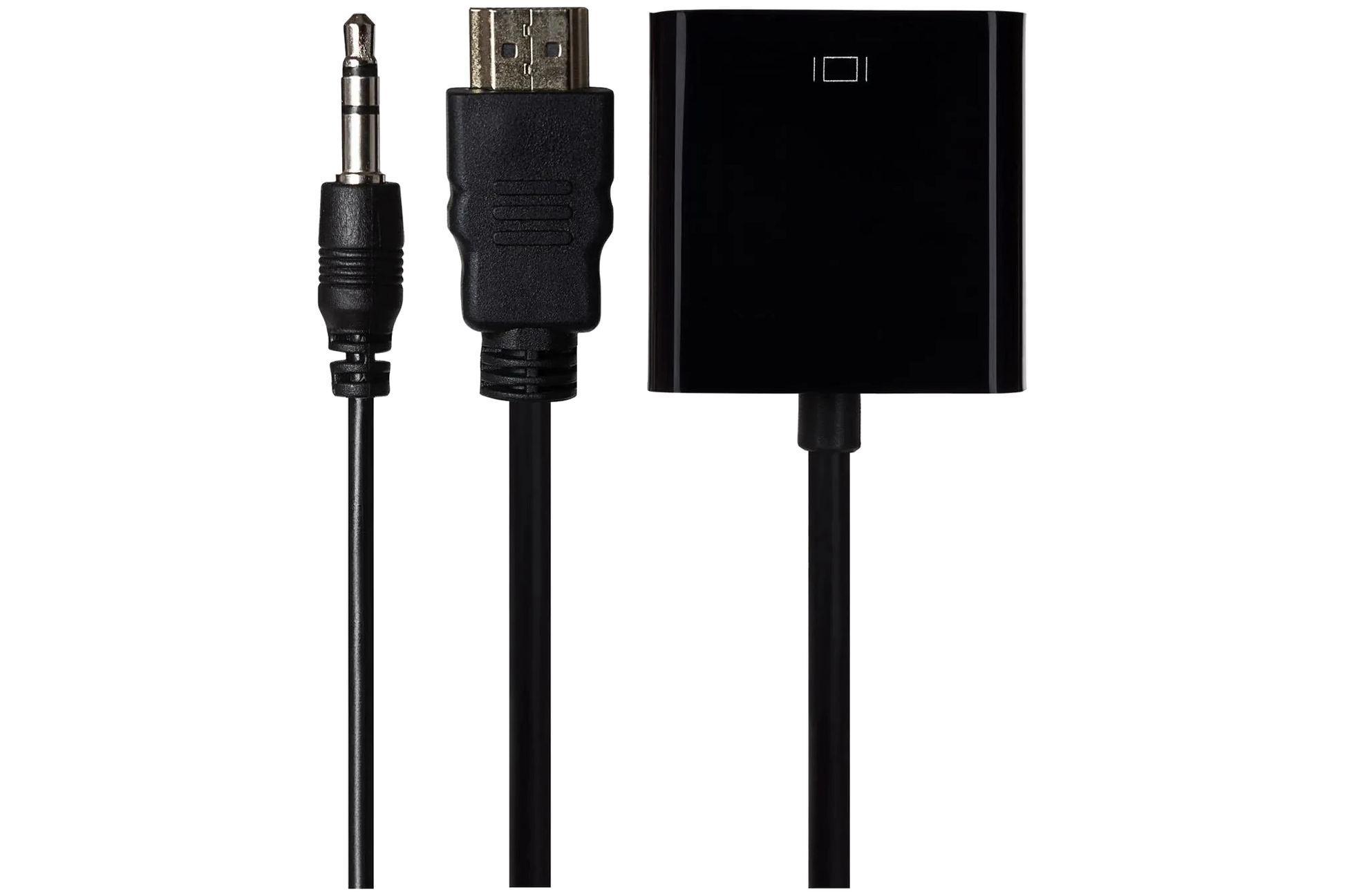 Nikkai HDMI to VGA / 3.5mm Jack Adapter - Black - Nikkai.co