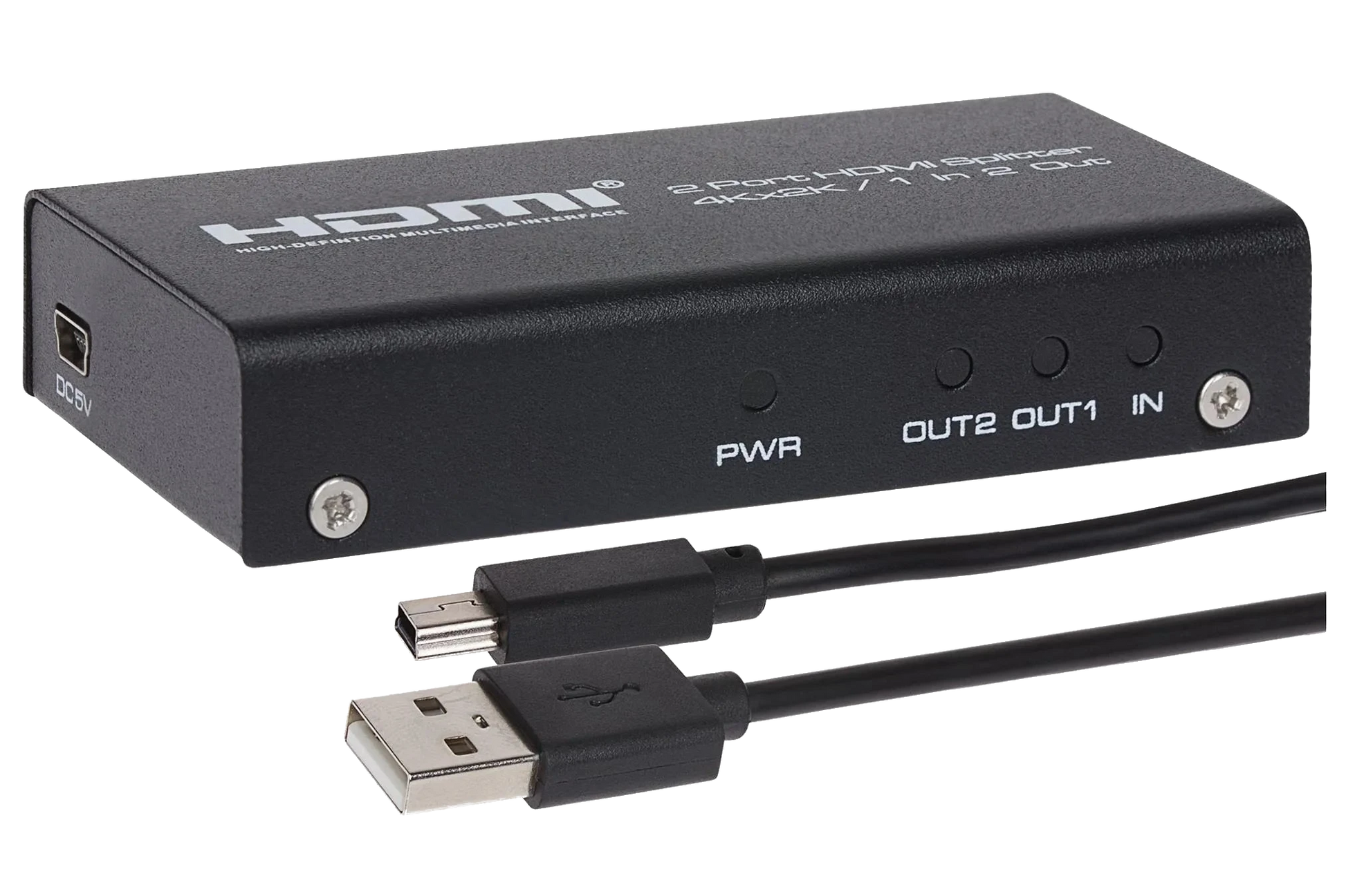 Nikkai 2-Port HDMI Splitter 4K 30Hz - Black - Nikkai.co