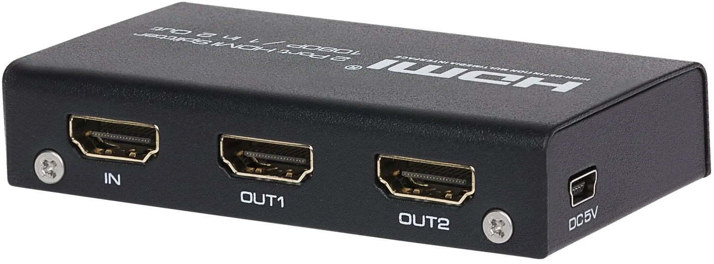 Nikkai 2-Port HDMI Splitter 1080p 60Hz- Black - Nikkai.co