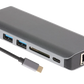 Nikkai USB-C to USB-A 3.0 x2 / RJ45 / HDMI / USB-C / SD Card Reader Docking Station - Silver - Nikkai.co