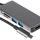 Nikkai USB-C to HDMI / USB-A 3.0 x2 / SD Card Docking Station - Silver - Nikkai.co