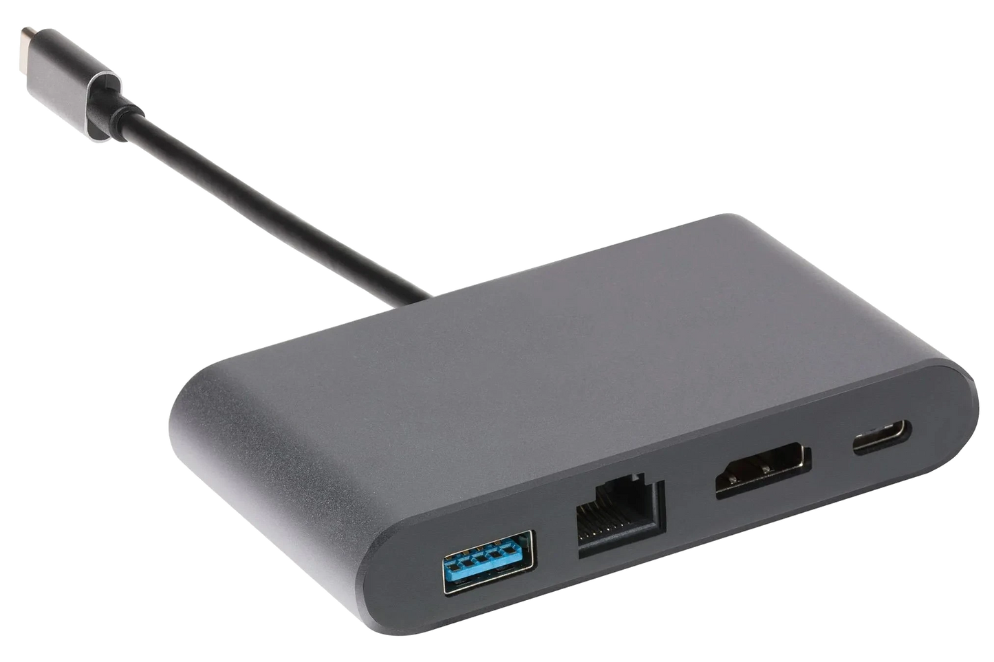 Nikkai USB-C to USB-A 3.0 / HDMI / RJ45 / USB-C Docking Station - Silver - Nikkai.co