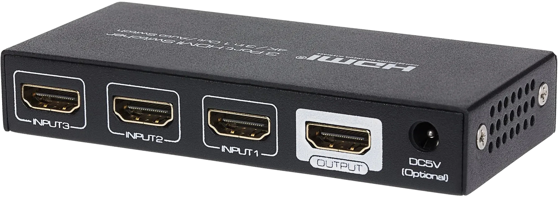 Nikkai 3-Port HDMI Switch 4K 30Hz Resolution with Remote Control - Black - Nikkai.co