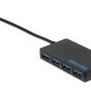 Nikkai USB-C to 4 Port USB-A 3.0 High Speed Portable Hub - Black - Nikkai.co