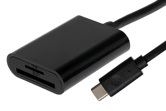 Nikkai USB-C to SD / MicroSD Card Reader Adapter - Black - Nikkai.co