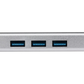 Nikkai USB-C to USB-A 3.0 x 3 / Gigabit RJ45 Ethernet Multiport Hub - Silver - Nikkai.co