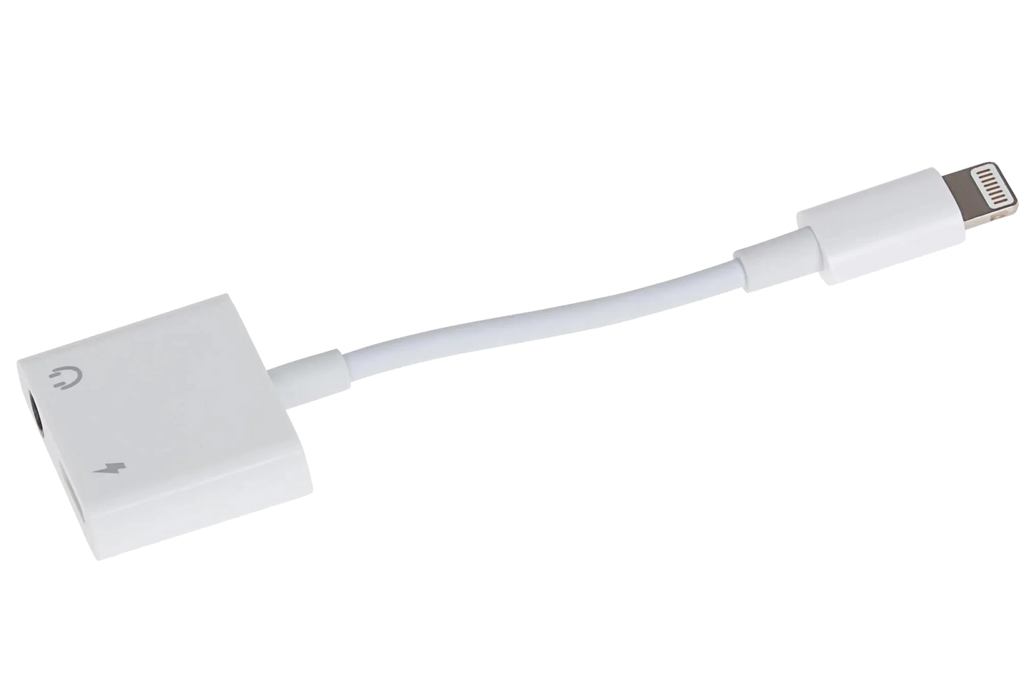 Nikkai Lightning to 3.5mm Audio Jack / Lightning Charging Port Adapter - White - Nikkai.co