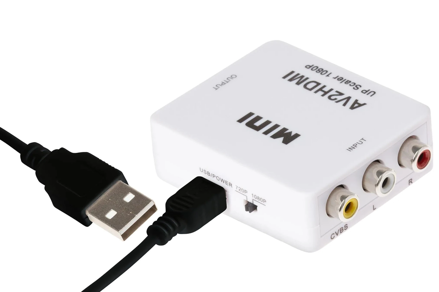 Nikkai RCA Composite to HDMI Converter Adapter - White - Nikkai.co