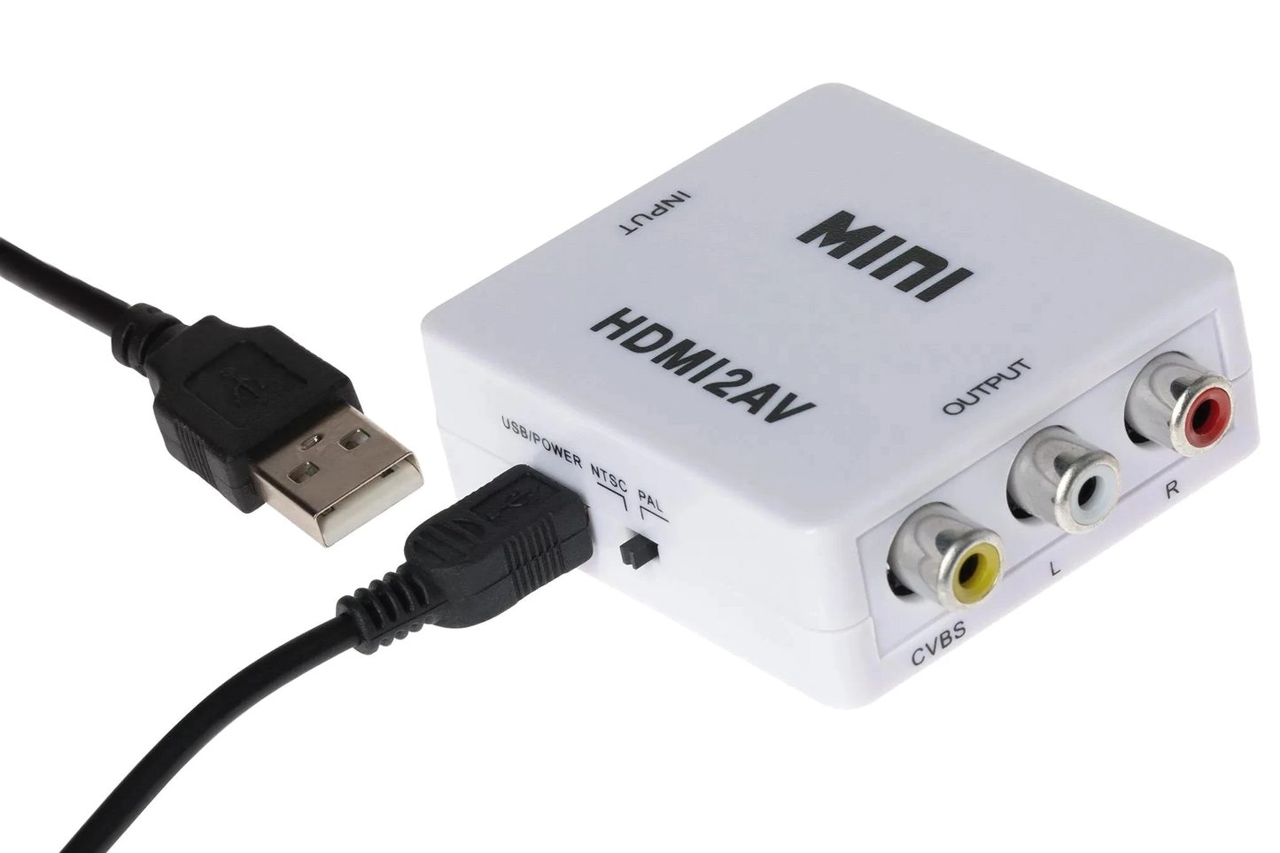 Nikkai HDMI to RCA Composite Converter with Mini USB Cable - Nikkai.co