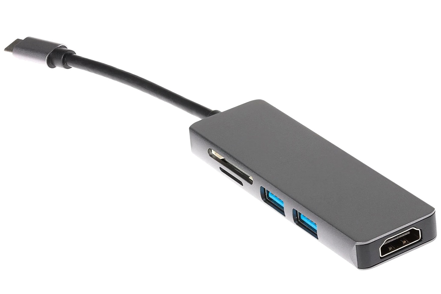 Nikkai USB-C to HDMI / USB-A 3.0 x2 / SD Card Docking Station - Silver - Nikkai.co