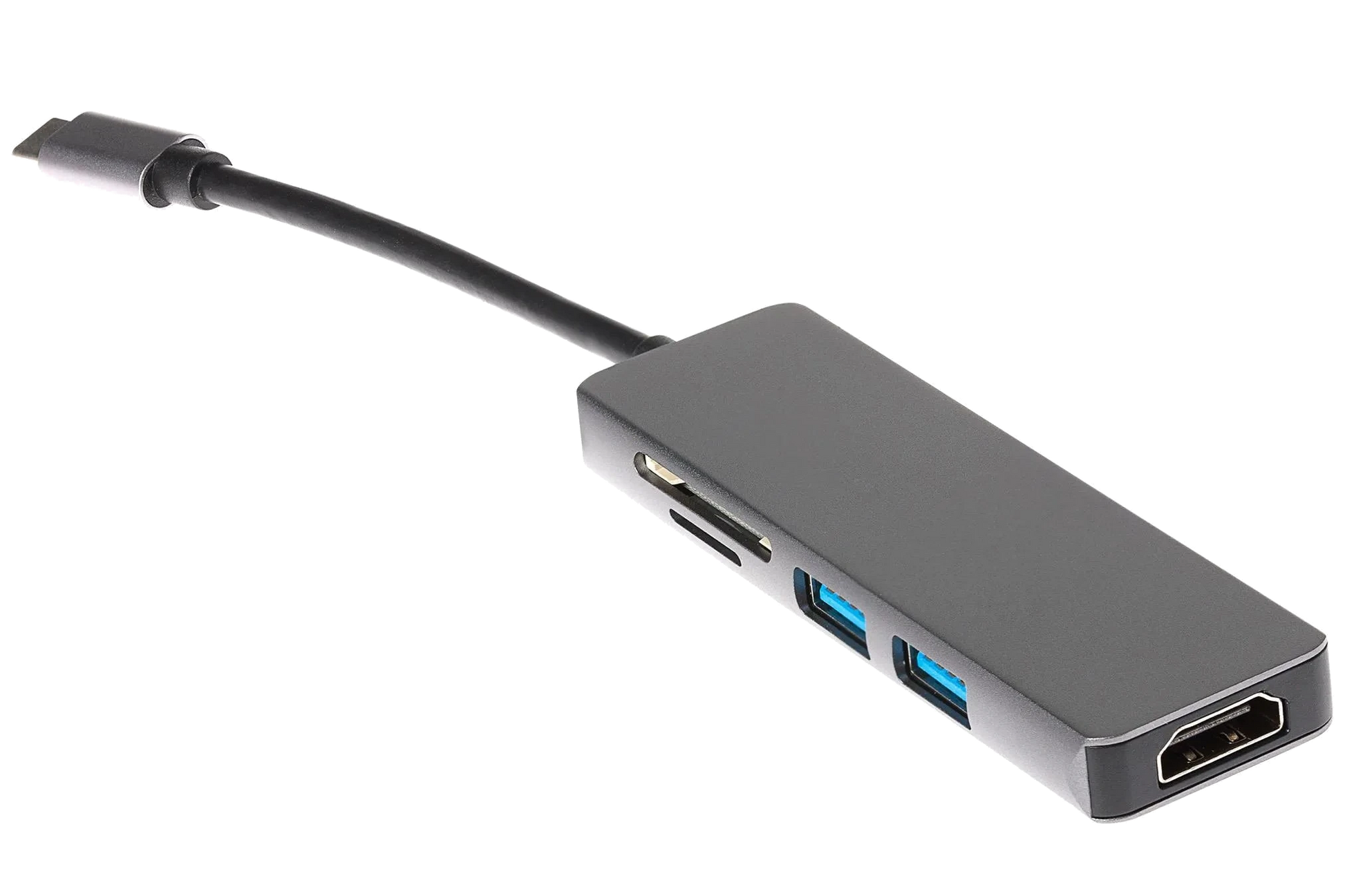 Nikkai USB-C to HDMI / USB-A 3.0 x2 / SD Card Docking Station - Silver - Nikkai.co