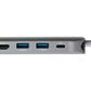 Nikkai USB-C to HDMI / USB-A 3.0 x3 / USB-C / RJ45 / VGA / SD / MicroSD Docking Station - Silver - Nikkai.co