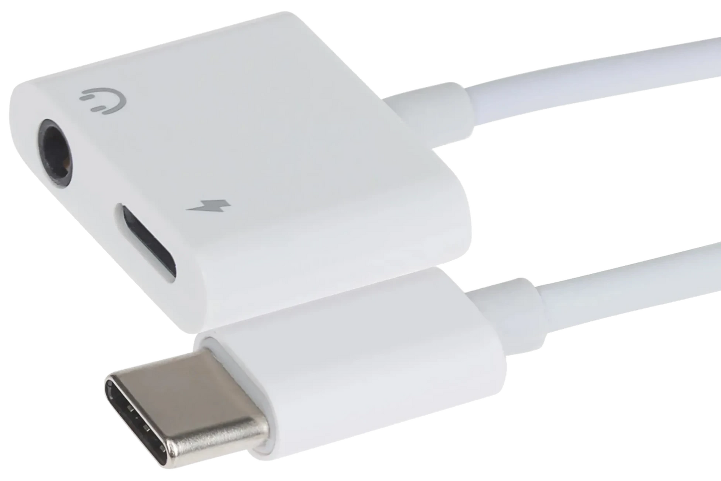 Nikkai USB Type-C to 3.5mm Audio Jack / USB Type-C Adapter - White - Nikkai.co