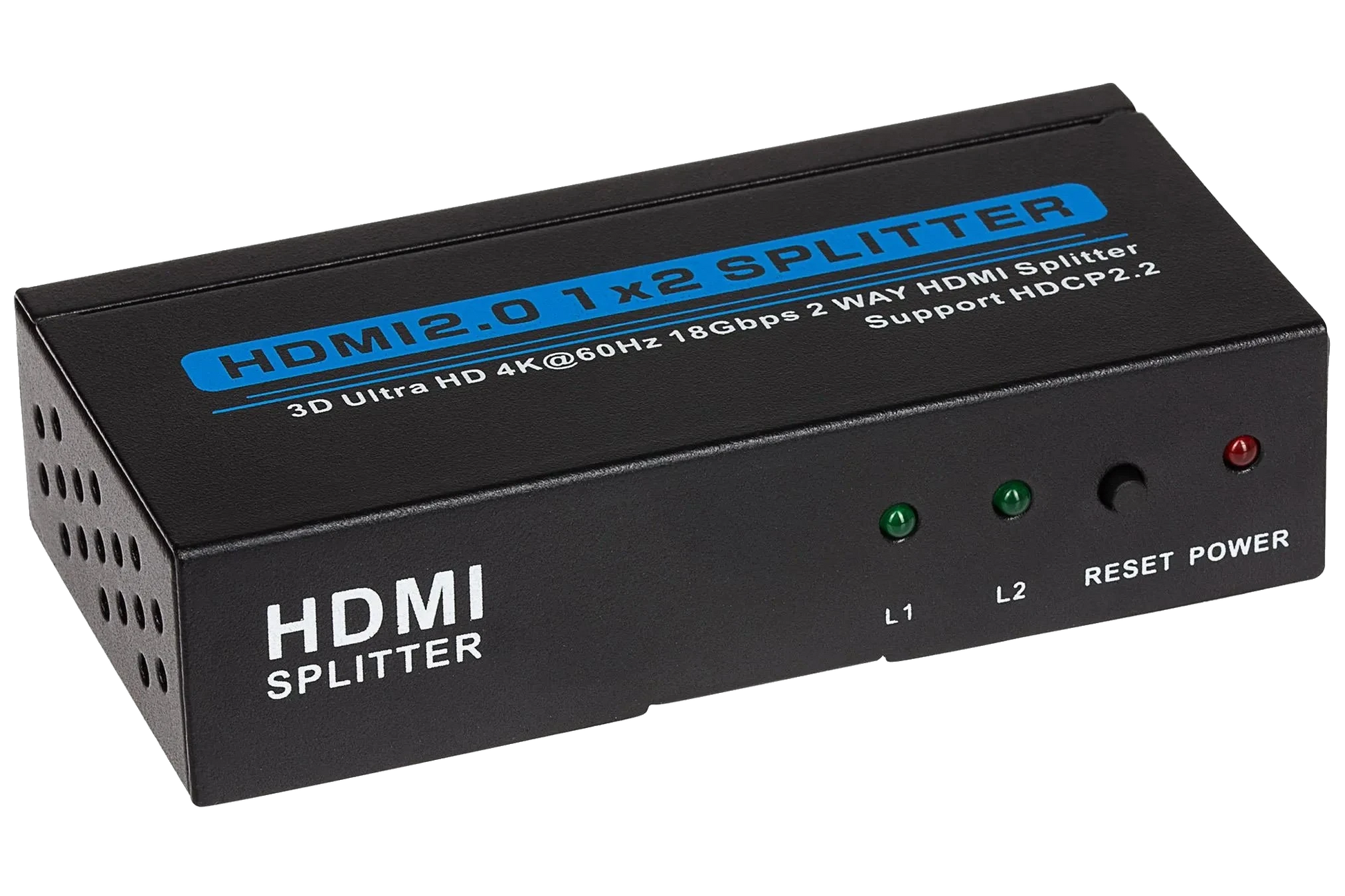 Nikkai 2-Port HDMI Splitter 4K 60Hz - Black - Nikkai.co