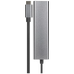 Nikkai USB-C to USB-A 3.0 x 3 / Gigabit RJ45 Ethernet Multiport Hub - Silver - Nikkai.co